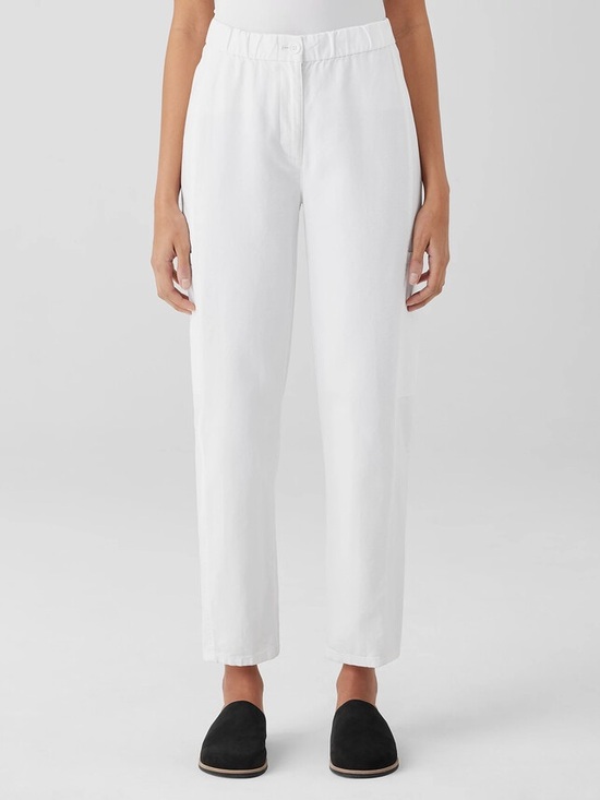 Eileen Fisher Pants - Eileen Fisher Cotton Hemp Stretch Lantern Pant White Size 1X